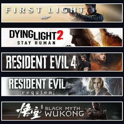  007 +DY2 +Evil 4 +Evil 9 +Wukong